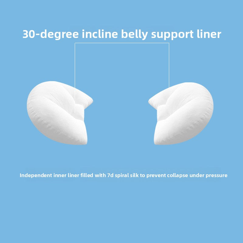 Non-sticky maternity side-sleeping support pillow